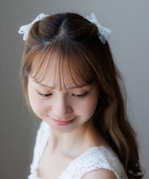 flower（フラワー）の「リボンパピヨンピン(2pc)（ヘアピン・レディース・アイボリー/ブラック/グレー・FREE）」の19枚目の写真