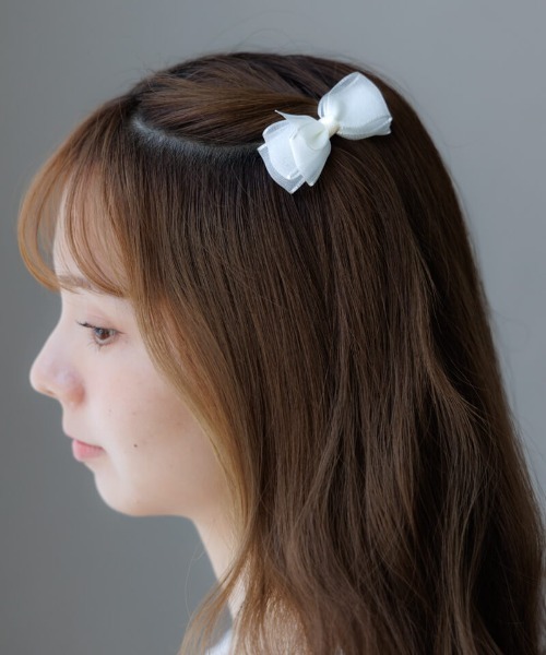 flower（フラワー）の「リボンパピヨンピン(2pc)（ヘアピン・レディース・アイボリー/ブラック/グレー・FREE）」の20枚目の写真