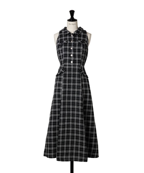 ワンピース Faubourg Tweed Dress herlipto Faubourg Tweed Dress（ワンピース）｜Her lip to（ハーリップ