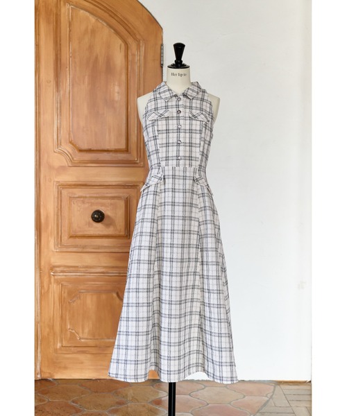 Faubourg Tweed Dress（ワンピース）｜Her lip to（ハーリップ
