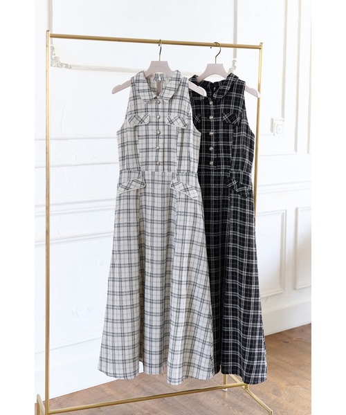 【即日匿名発送】 herlipto Faubourg Tweed Dress Faubourg Tweed Dress（ワンピース）｜Her lip to（ハーリップ