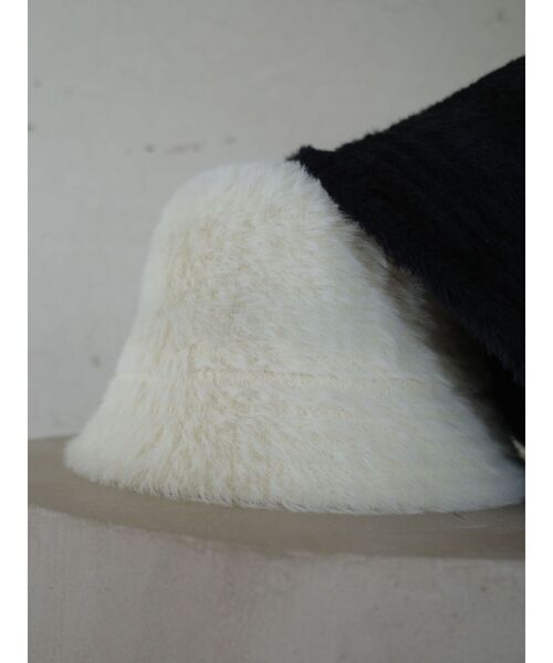 LAGUNAMOON(ラグナムーン)の「ファーライクバケットハット(ハット・レディース・アイボリー/ブラック・FREE)」の11枚目の写真