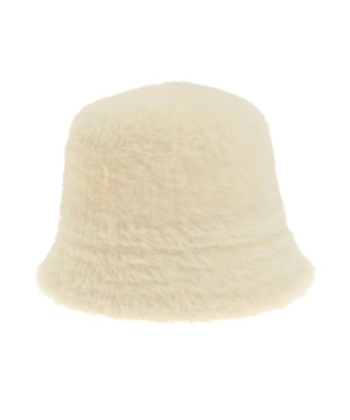 LAGUNAMOON(ラグナムーン)の「ファーライクバケットハット(ハット・レディース・アイボリー/ブラック・FREE)」の3枚目の写真