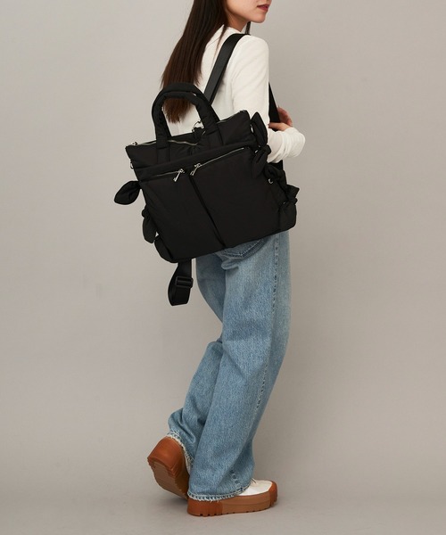 Casselini（キャセリーニ）の「【Casselini】2WAYリボンヘルメットバッグ リュック 252-110516（ショルダーバッグ・レディース・ブラック/カーキ・FREE）」の8枚目の写真