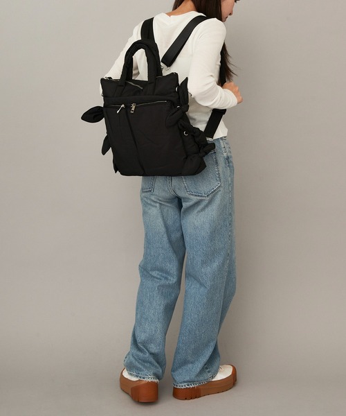 Casselini（キャセリーニ）の「【Casselini】2WAYリボンヘルメットバッグ リュック 252-110516（ショルダーバッグ・レディース・ブラック/カーキ・FREE）」の9枚目の写真