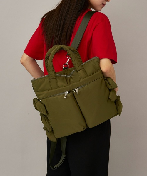 Casselini（キャセリーニ）の「【Casselini】2WAYリボンヘルメットバッグ リュック 252-110516（ショルダーバッグ・レディース・ブラック/カーキ・FREE）」の19枚目の写真