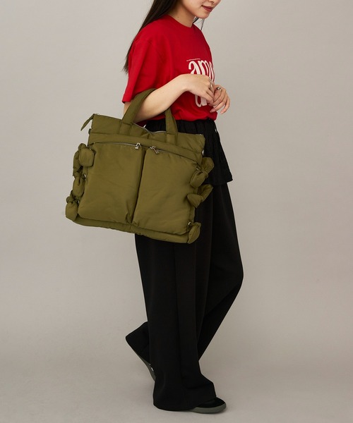 Casselini（キャセリーニ）の「【Casselini】2WAYリボンヘルメットバッグ リュック 252-110516（ショルダーバッグ・レディース・ブラック/カーキ・FREE）」の21枚目の写真