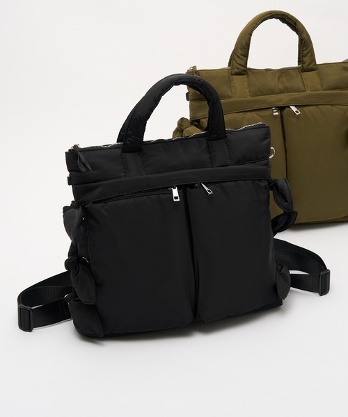 Casselini（キャセリーニ）の「【Casselini】2WAYリボンヘルメットバッグ リュック 252-110516（ショルダーバッグ・レディース・ブラック/カーキ・FREE）」の3枚目の写真