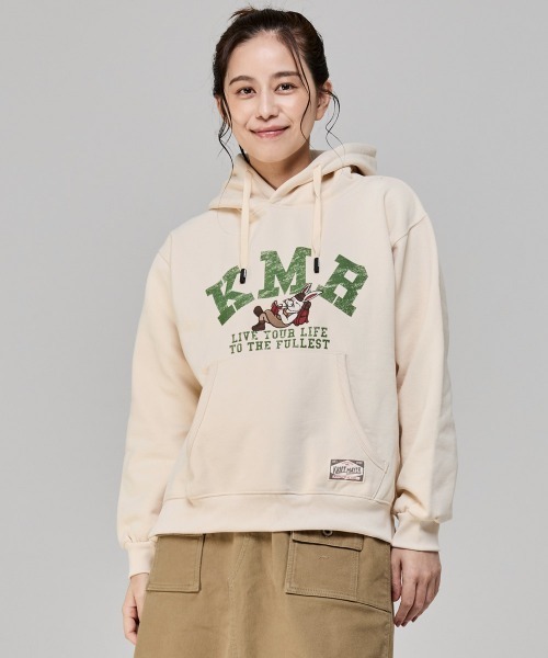 KRIFF MAYER Lady's Collection(クリフメイヤーレディースコレクション)の「裏起毛パーカー(クリフラビット)(パーカー・レディース・ナチュラル/パープル/ベージュ/チャコール/カラフル・LARGE/MEDIUM)」の3枚目の写真