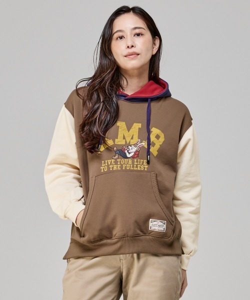 KRIFF MAYER Lady's Collection(クリフメイヤーレディースコレクション)の「裏起毛パーカー(クリフラビット)(パーカー・レディース・ナチュラル/パープル/ベージュ/チャコール/カラフル・LARGE/MEDIUM)」の5枚目の写真