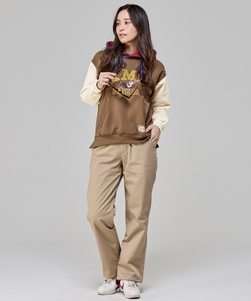 KRIFF MAYER Lady's Collection(クリフメイヤーレディースコレクション)の「裏起毛パーカー(クリフラビット)(パーカー・レディース・ナチュラル/パープル/ベージュ/チャコール/カラフル・LARGE/MEDIUM)」の6枚目の写真