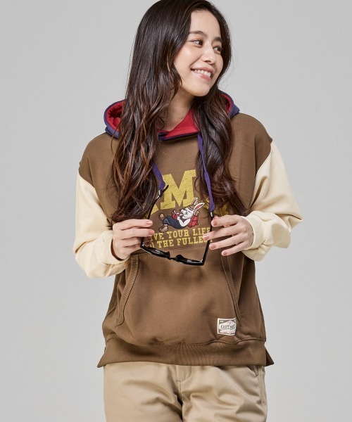 KRIFF MAYER Lady's Collection(クリフメイヤーレディースコレクション)の「裏起毛パーカー(クリフラビット)(パーカー・レディース・ナチュラル/パープル/ベージュ/チャコール/カラフル・LARGE/MEDIUM)」の8枚目の写真