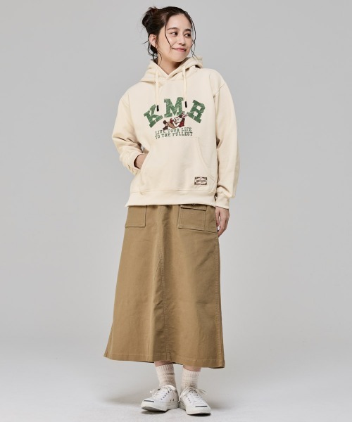 KRIFF MAYER Lady's Collection(クリフメイヤーレディースコレクション)の「裏起毛パーカー(クリフラビット)(パーカー・レディース・ナチュラル/パープル/ベージュ/チャコール/カラフル・LARGE/MEDIUM)」の10枚目の写真