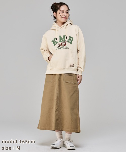 KRIFF MAYER Lady's Collection(クリフメイヤーレディースコレクション)の「裏起毛パーカー(クリフラビット)(パーカー・レディース・ナチュラル/パープル/ベージュ/チャコール/カラフル・LARGE/MEDIUM)」の11枚目の写真