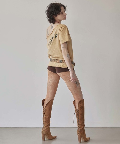 SCULPTOR(スカルプター)の「Sheriff Cut Out Tee(Tシャツ/カットソー・レディース・オフホワイト/ライトブルー/イエロー・SMALL/MEDIUM/LARGE)」の21枚目の写真