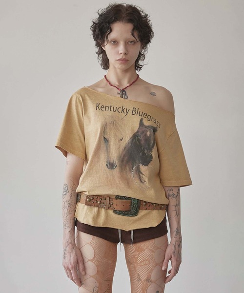トップス sculptor Sheriff Cut Out Tee Sheriff Cut Out Tee Dirty White – SCULPTOR JAPAN