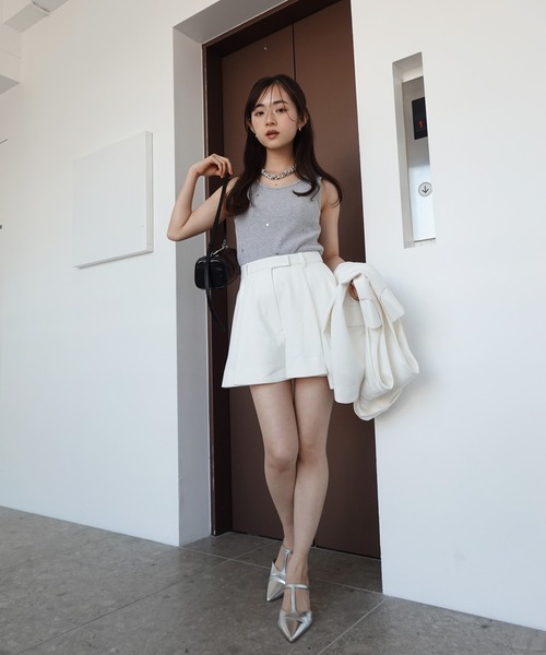 EIMY ISTOIRE（エイミーイストワール）の「タックハーフパンツ（その他パンツ・レディース・グレー/ベージュ/ホワイト/ブラック・F）」の18枚目の写真