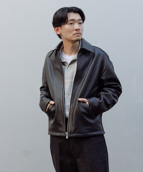ラムレザー ジップアップ ブルゾン（ブルゾン）｜ADAM ET ROPE