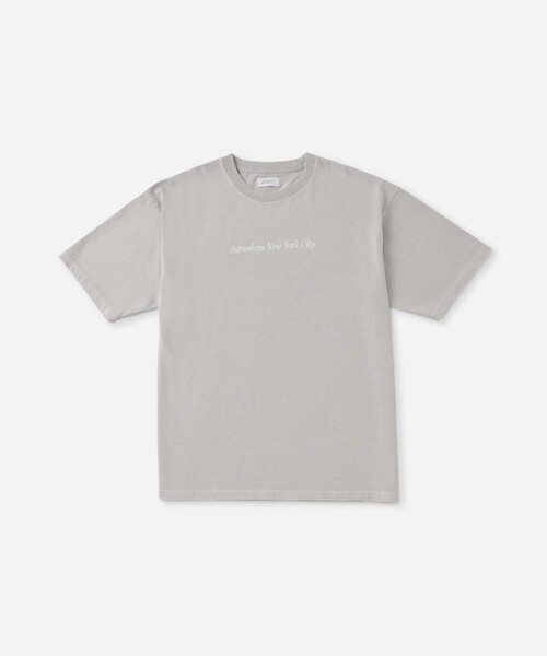 Saturdays NYC（サタデーズ ニューヨークシティ ）の「Pigment Dyed Headline SS T-Shirt（Tシャツ/カットソー・メンズ・グリーン/キナリ/オレンジ・M/L/S/XL）」の2枚目の写真