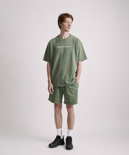 Saturdays NYC（サタデーズ ニューヨークシティ ）の「Pigment Dyed Headline SS T-Shirt（Tシャツ/カットソー・メンズ・グリーン/キナリ/オレンジ・M/L/S/XL）」の16枚目の写真