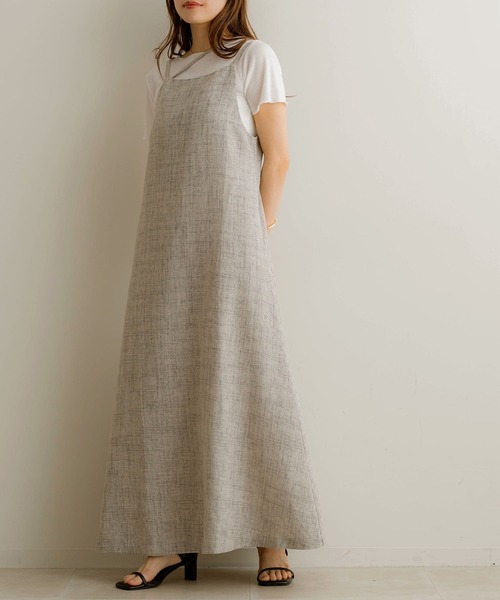 NOAHL(ノアル)の「【NOAHL】MIXリネンフレアキャミワンピース(ワンピース・レディース・ライトグレー/ブラウン/イエロー・S/M)」の18枚目の写真