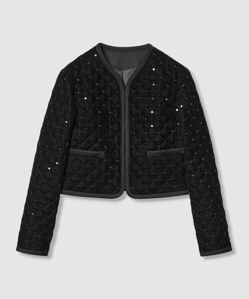 セール】【LOULOU WILLOUGHBY】ベロアキルティングショートジャケット