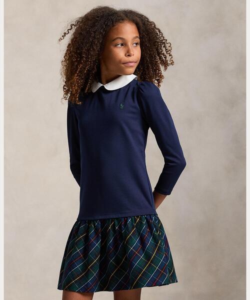 セール】チェックスカート ポンチ ドレス（ワンピース）｜POLO RALPH