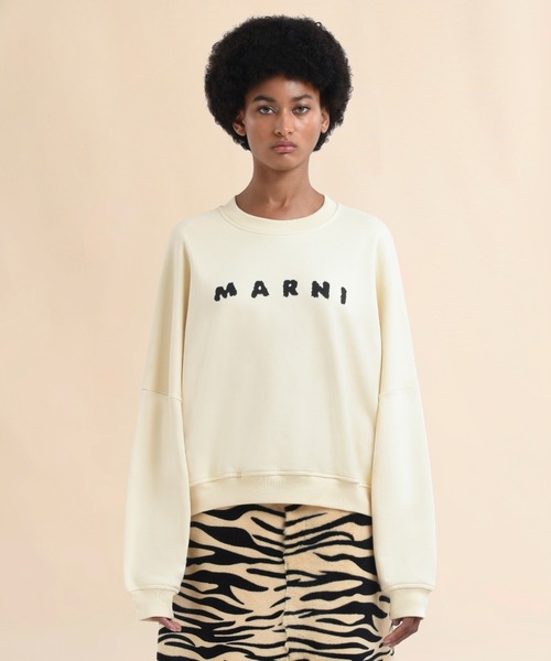 MARNI（マルニ）の「SCRIBBLE LOGO / ロゴスウェット（スウェット・レディース・ブラック/クリーム・38(M)/36(S)）」の8枚目の写真