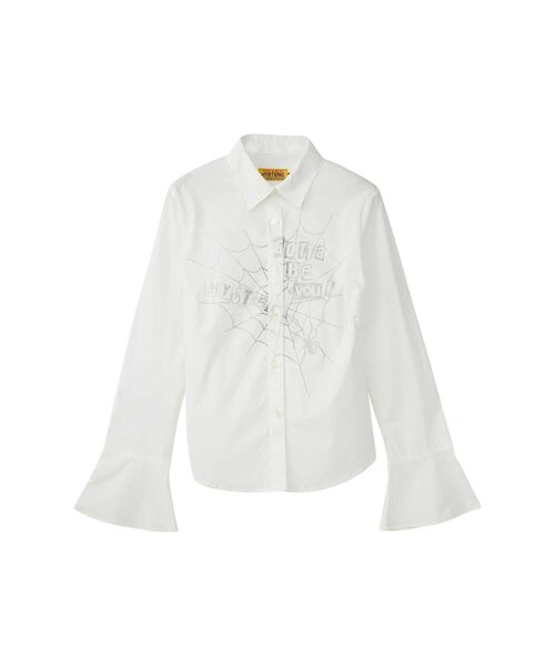 ヒステリックグラマー フローラル クマ 花柄 コットン 半袖 ブラウス ブラック HYSTERIC GLAMOUR（ヒステリックグラマー）の「ISLAND DREAMS柄