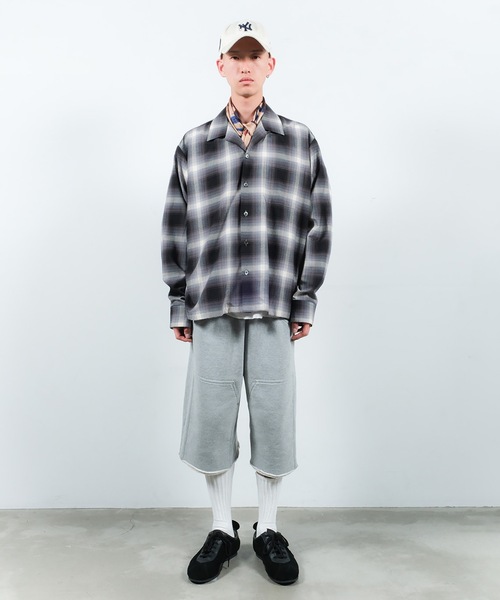 Jieda（ジエダ）の「CHECK OPEN COLLAR SHIRT（シャツ/ブラウス・メンズ・ブラウン/ブラック・1/2）」の8枚目の写真