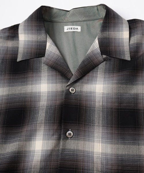 Jieda（ジエダ）の「CHECK OPEN COLLAR SHIRT（シャツ/ブラウス・メンズ・ブラウン/ブラック・1/2）」の18枚目の写真