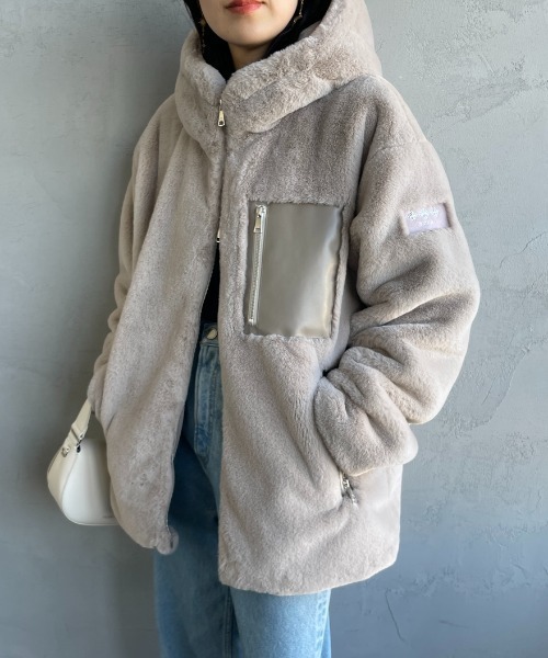 WEB先行予約】[TATRAS/タトラス] MASCALI エコファー フーデッド