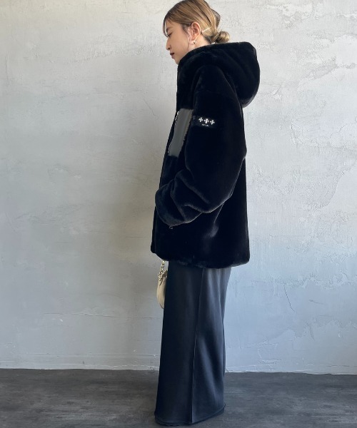 TATRAS タトラス MASCALI フーデッドブルゾン WEB限定】[TATRAS/タトラス] MASCALI エコファー フーデッドブルゾン