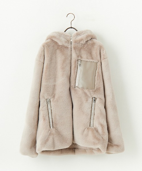 TATRAS（タトラス）の「【WEB限定】[TATRAS/タトラス] MASCALI エコファー フーデッドブルゾン（ブルゾン・レディース・ライトグレー/ブラック・3/2）」の10枚目の写真