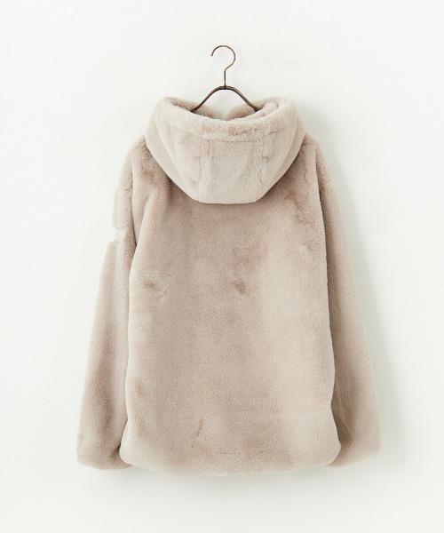 WEB限定】[TATRAS/タトラス] MASCALI エコファー フーデッドブルゾン