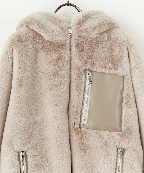 TATRAS（タトラス）の「【WEB限定】[TATRAS/タトラス] MASCALI エコファー フーデッドブルゾン（ブルゾン・レディース・ライトグレー/ブラック・3/2）」の12枚目の写真