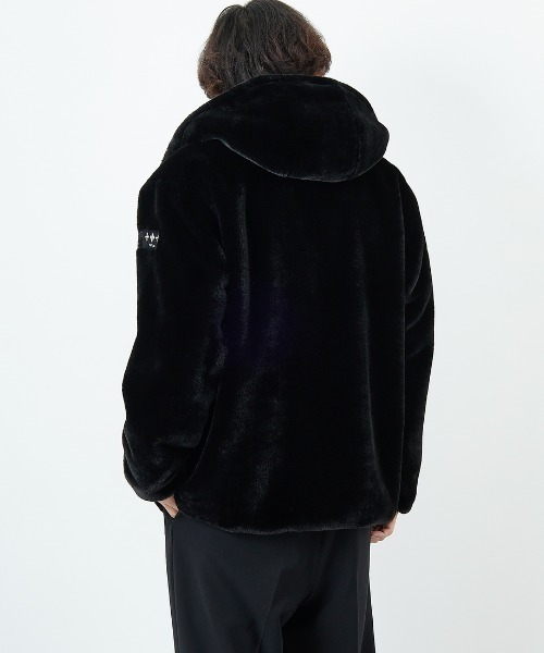 WEB限定】[TATRAS/タトラス] MASCALI エコファー フーデッドブルゾン