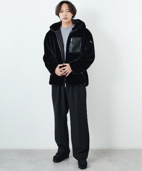 WEB先行予約】[TATRAS/タトラス] MASCALI エコファー フーデッド