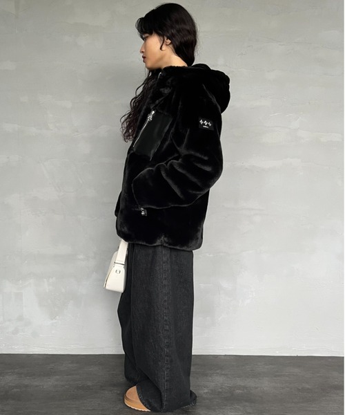 WEB限定】[TATRAS/タトラス] MASCALI エコファー フーデッド