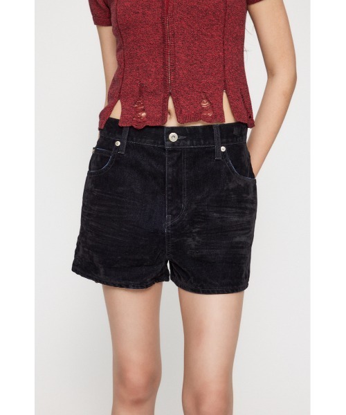 LAGUA GEM（ラグアジェム）の「BRUSHED VINTAGE ショートパンツ（デニムパンツ・レディース・ブラウン/ブラック・X-SMALL/SMALL/MEDIUM）」の5枚目の写真