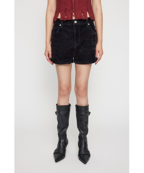 LAGUA GEM（ラグアジェム）の「BRUSHED VINTAGE ショートパンツ（デニムパンツ・レディース・ブラウン/ブラック・X-SMALL/SMALL/MEDIUM）」の7枚目の写真