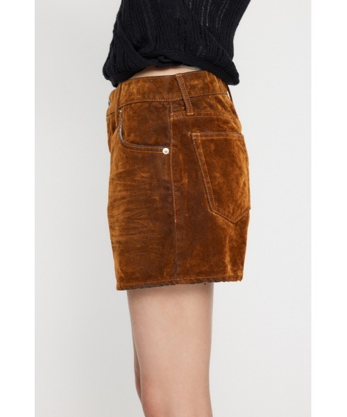 LAGUA GEM（ラグアジェム）の「BRUSHED VINTAGE ショートパンツ（デニムパンツ・レディース・ブラウン/ブラック・X-SMALL/SMALL/MEDIUM）」の13枚目の写真