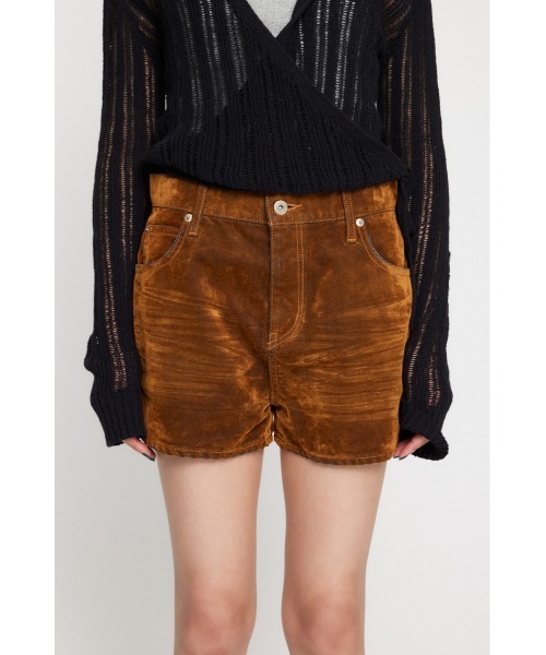 LAGUA GEM（ラグアジェム）の「BRUSHED VINTAGE ショートパンツ（デニムパンツ・レディース・ブラウン/ブラック・X-SMALL/SMALL/MEDIUM）」の8枚目の写真