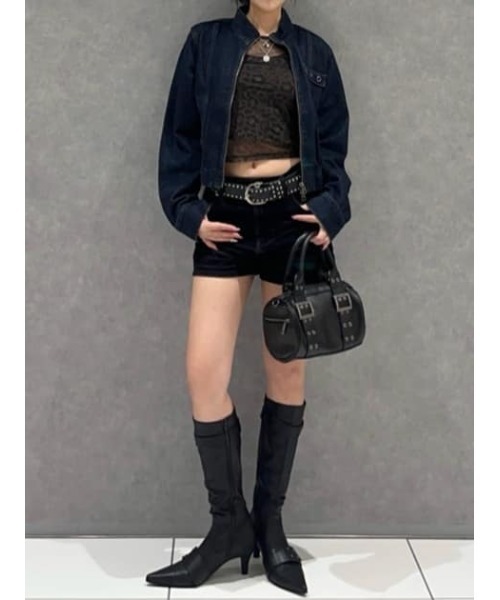 LAGUA GEM（ラグアジェム）の「BRUSHED VINTAGE ショートパンツ（デニムパンツ・レディース・ブラウン/ブラック・X-SMALL/SMALL/MEDIUM）」の17枚目の写真