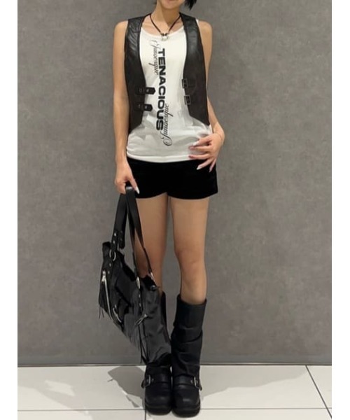 LAGUA GEM（ラグアジェム）の「BRUSHED VINTAGE ショートパンツ（デニムパンツ・レディース・ブラウン/ブラック・X-SMALL/SMALL/MEDIUM）」の19枚目の写真