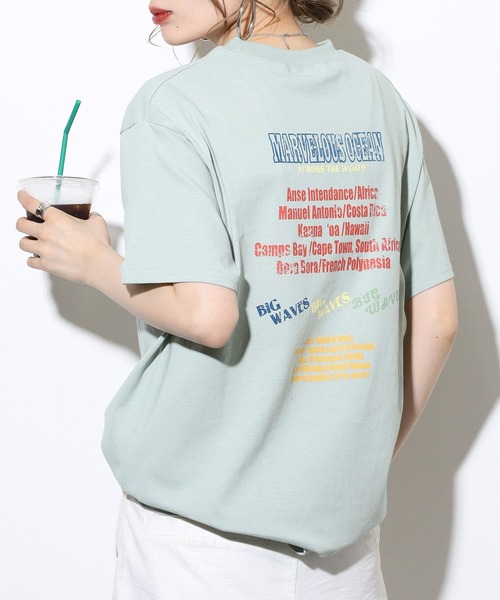 FUNALIVE（ファンアライブ）の「ヴィンテージロゴプリントルーズTシャツ（Tシャツ/カットソー・レディース・グリーン/チャコールグレー/オフホワイト・FREE）」の10枚目の写真