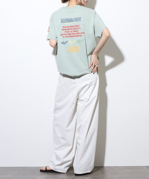 FUNALIVE（ファンアライブ）の「ヴィンテージロゴプリントルーズTシャツ（Tシャツ/カットソー・レディース・グリーン/チャコールグレー/オフホワイト・FREE）」の13枚目の写真