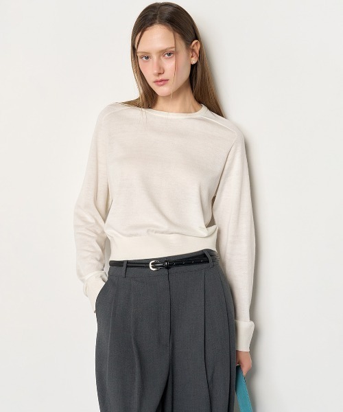 GENERAL IDEA（ジェネラルアイデア）の「GENERAL IDEA/ジェネラルアイディア two tuck wide slacks スラックス（スラックス・レディース・ブラック/チャコール/ベージュ・L/S/M/XL）」の12枚目の写真