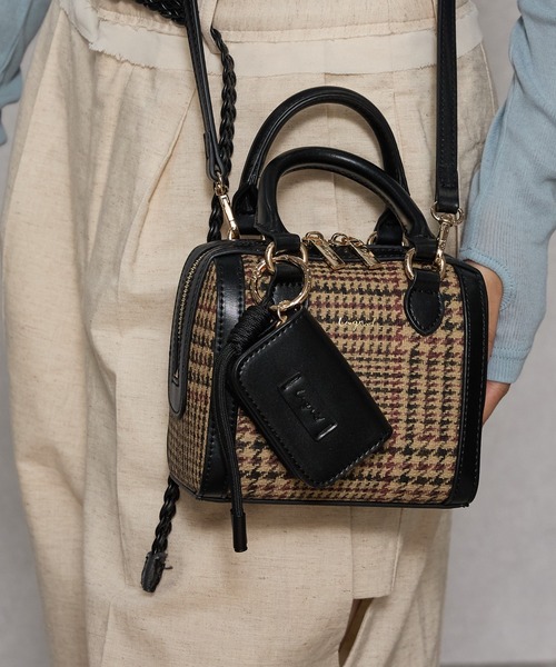 Ungrid(アングリッド)の「【Ungrid/アングリッド】ケースチャーム付 チェックコンビ ミニボストンバッグ(ボストンバッグ・レディース・ブラウン系その他/ブラック/キャメル/ダークブラウン/ブラック系その他・FREE)」の13枚目の写真
