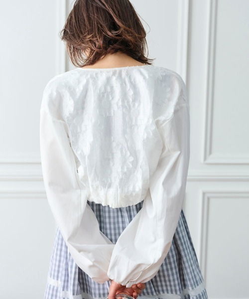 Chesty(チェスティー)の「フリル×ジャガードジャケット&ワンピース(ワンピース・レディース・ストライプ/チェック・0/1)」の5枚目の写真